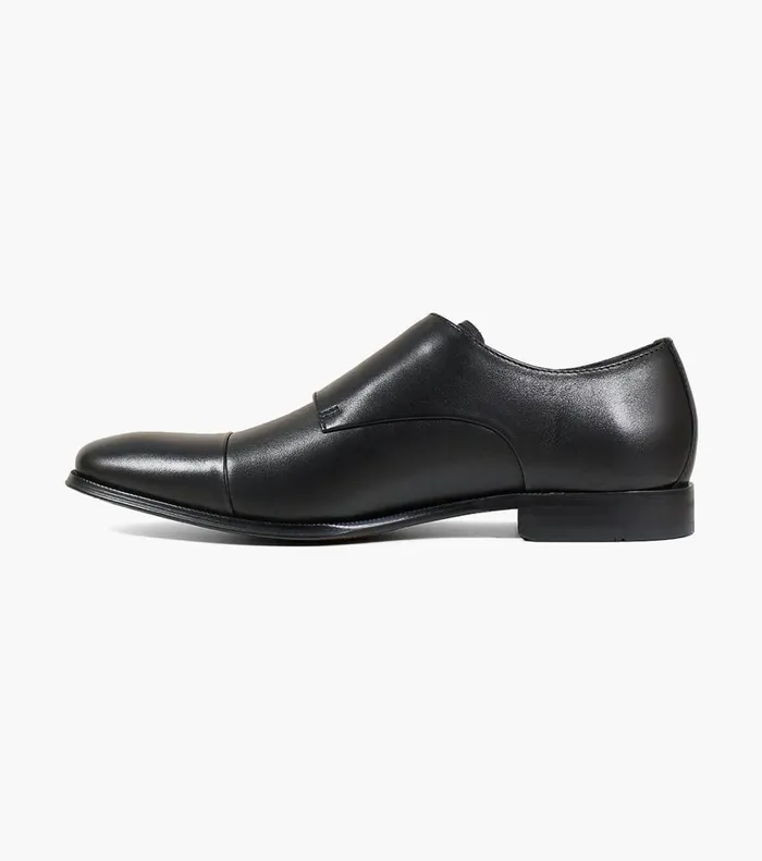 Florsheim Dress Shoes Jetson Cap Toe Monk Strap Black 8211 Men