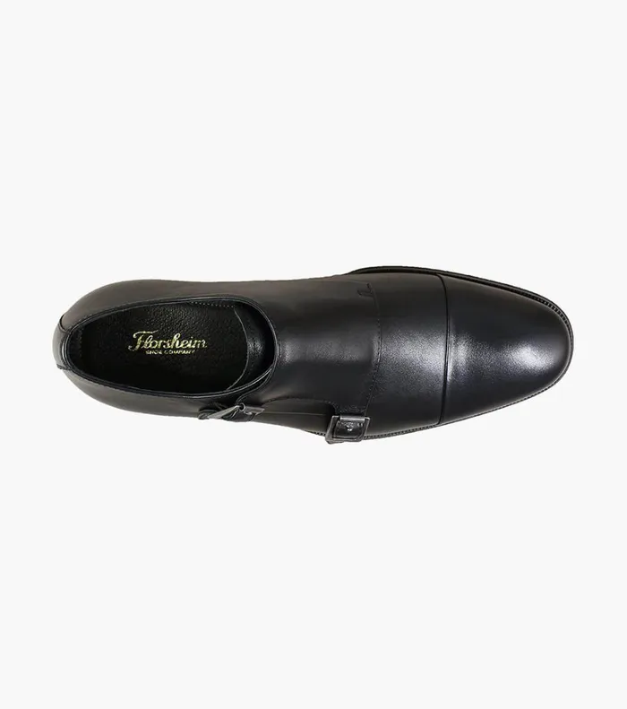 Florsheim Dress Shoes Jetson Cap Toe Monk Strap Black 8211 Men