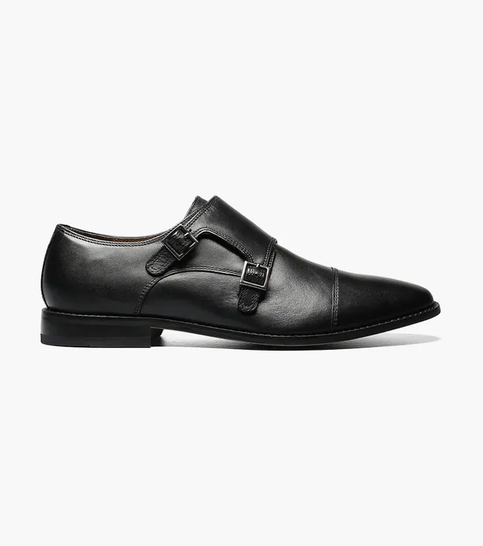 Florsheim Dress Shoes Montinaro Cap Toe Monk Strap Black 8211 Men