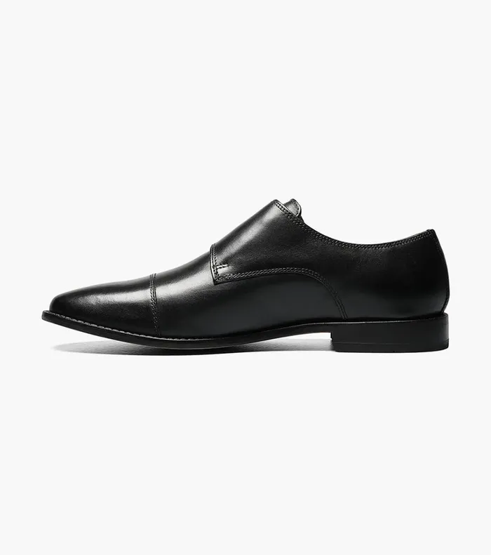 Florsheim Dress Shoes Montinaro Cap Toe Monk Strap Black 8211 Men