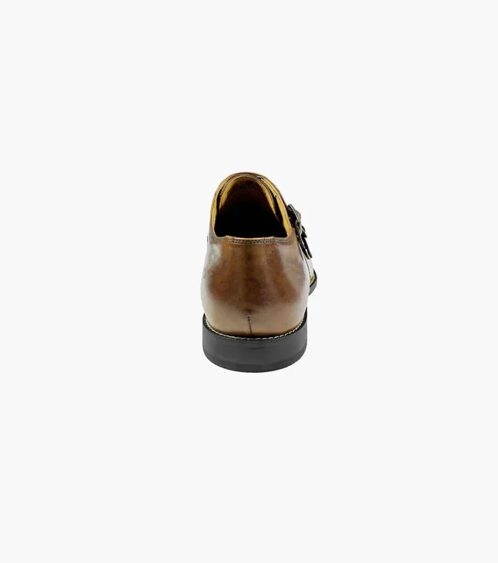 Florsheim Dress Shoes Montinaro Cap Toe Monk Strap Saddle Tan 8211 Men