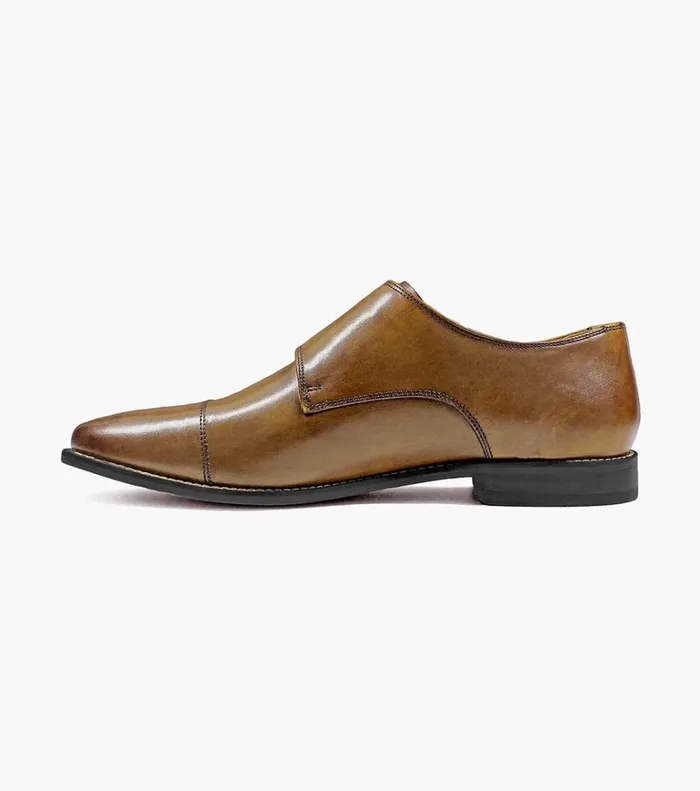 Florsheim Dress Shoes Montinaro Cap Toe Monk Strap Saddle Tan 8211 Men