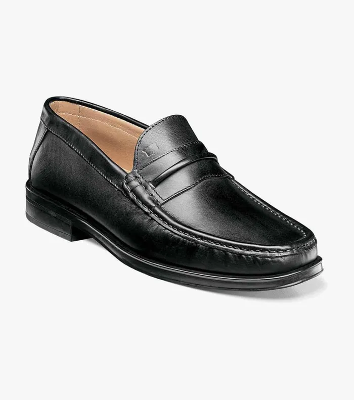 Florsheim Dress Shoes Palace Moc Toe Strap Loafer Black 8211 Men