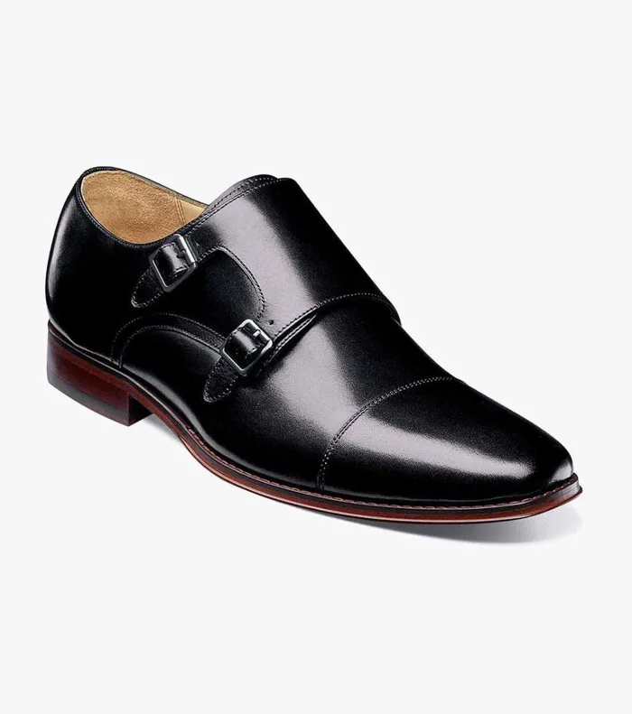 Florsheim Dress Shoes Palermo Cap Toe Monk Strap Black 8211 Men