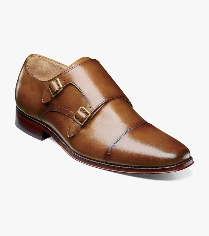 Florsheim Dress Shoes Palermo Cap Toe Monk Strap Cognac 8211 Men