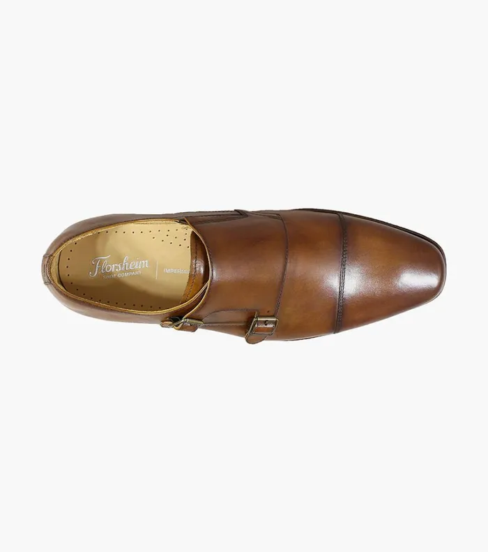Florsheim Dress Shoes Palermo Cap Toe Monk Strap Cognac 8211 Men