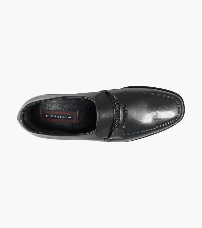 Florsheim Dress Shoes Richfield Moc Toe Strap Loafer Black 8211 Men