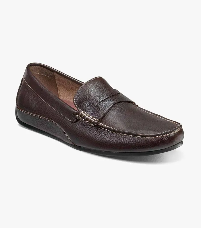 Florsheim Dress Shoes Throttle Moc Toe Penny Loafer Brown 8211 Men