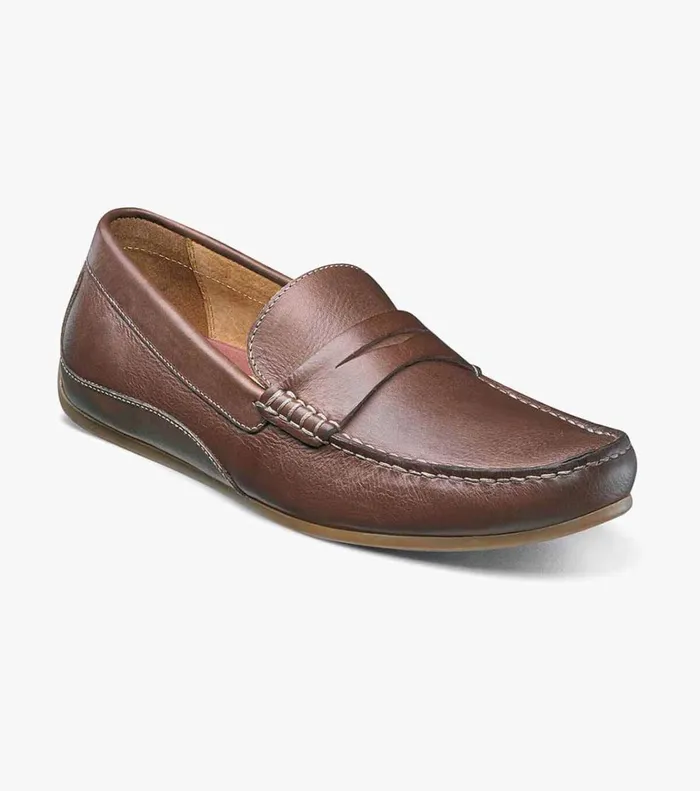 Florsheim Dress Shoes Throttle Moc Toe Penny Loafer Cognac 8211 Men