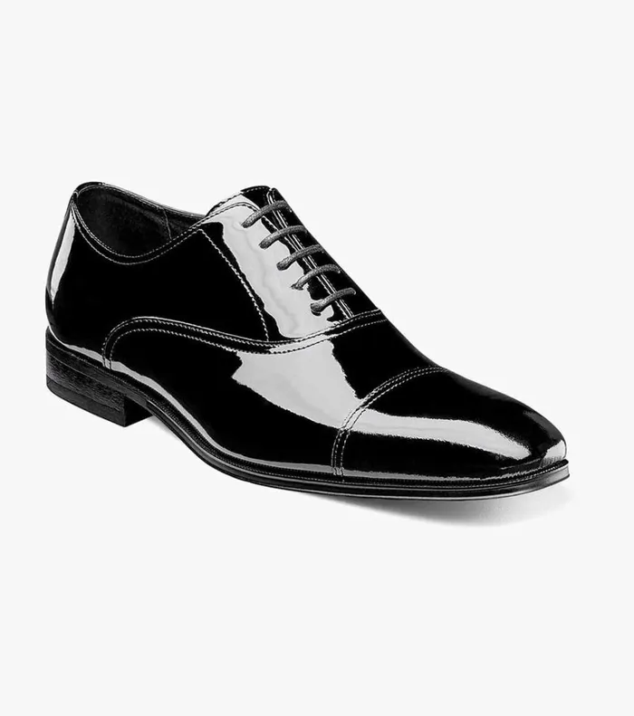 Florsheim Dress Shoes Tux Cap Toe Oxford Black Patent 8211 Men