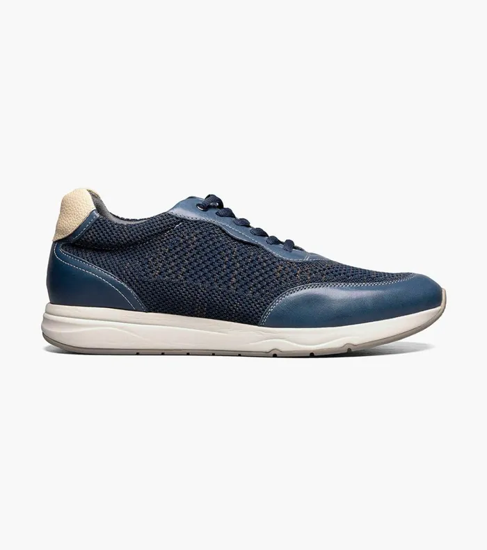 Florsheim Florsheim Comfortech Formula Knit Moc Toe Lace Up Sneaker Navy 8211 Men