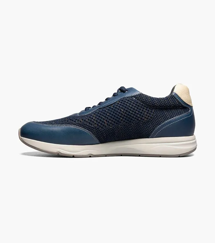 Florsheim Florsheim Comfortech Formula Knit Moc Toe Lace Up Sneaker Navy 8211 Men