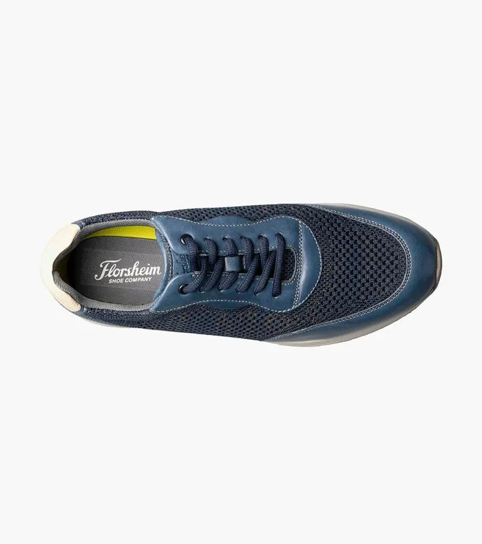Florsheim Florsheim Comfortech Formula Knit Moc Toe Lace Up Sneaker Navy 8211 Men
