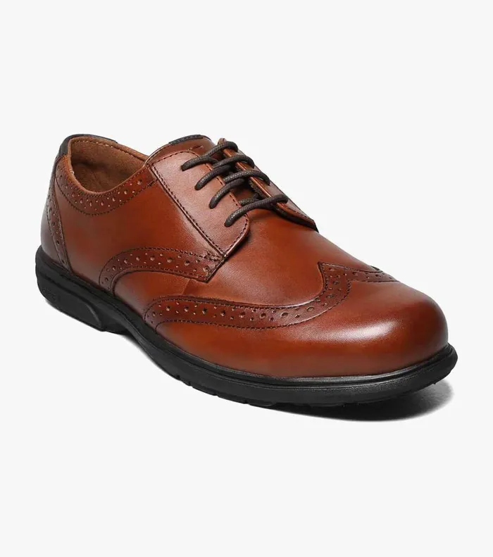 Florsheim Safety Shoes Loedin Steel Toe Wingtip Oxford Brown 8211 Men