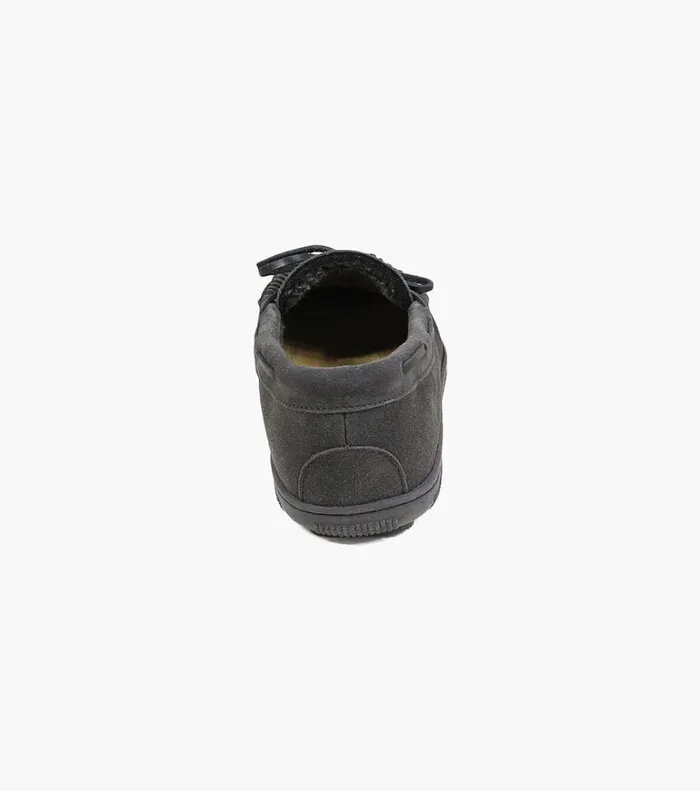 Florsheim Slippers Cozzy Moc Toe Tie Slipper Gray Suede 8211 Men