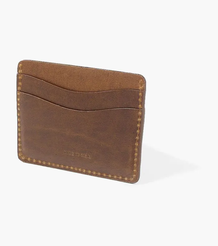 Florsheim Small Leather Goods Card Holder Made In USA Cognac 8211 Men