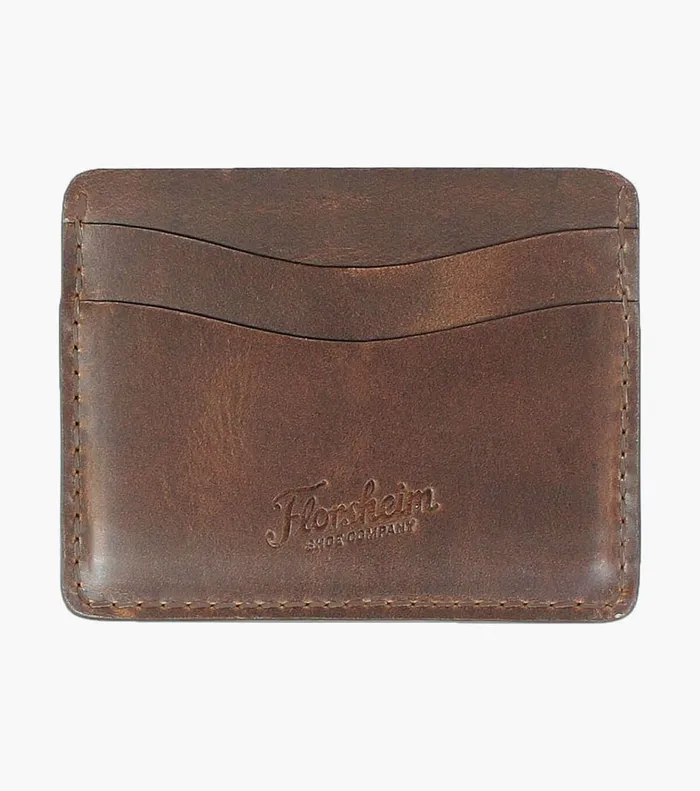 Florsheim Small Leather Goods Card Holder Made In USA Cognac 8211 Men