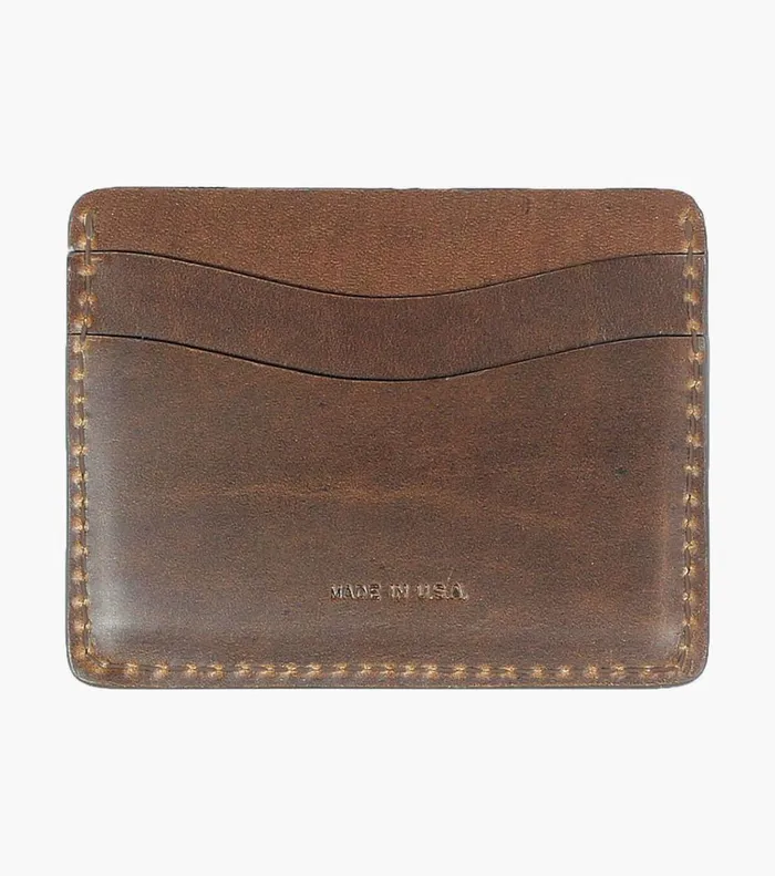 Florsheim Small Leather Goods Card Holder Made In USA Cognac 8211 Men