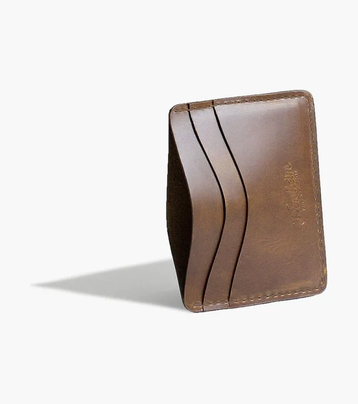 Florsheim Small Leather Goods Card Holder Made In USA Cognac 8211 Men