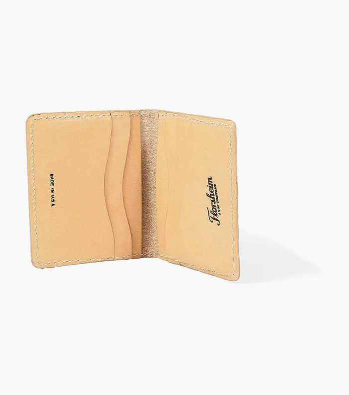 Florsheim Small Leather Goods Minimal Bifold Wallet Made In USA Natural 8211 Men