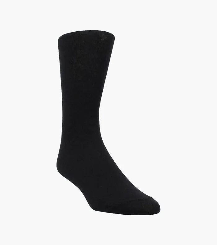 Florsheim Socks Plain Crew Dress Socks Black 8211 Men