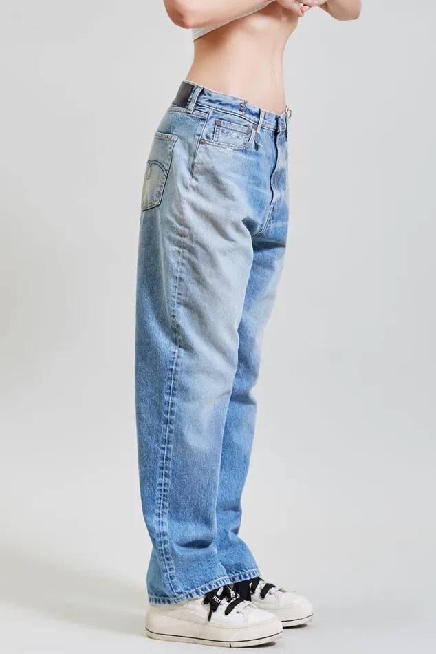 FOLD OVER JEAN 8211 IRVING BLUE Women R13 Denim FOLD OVER JEAN 8211 IRVING BLUE Women R13 Denim