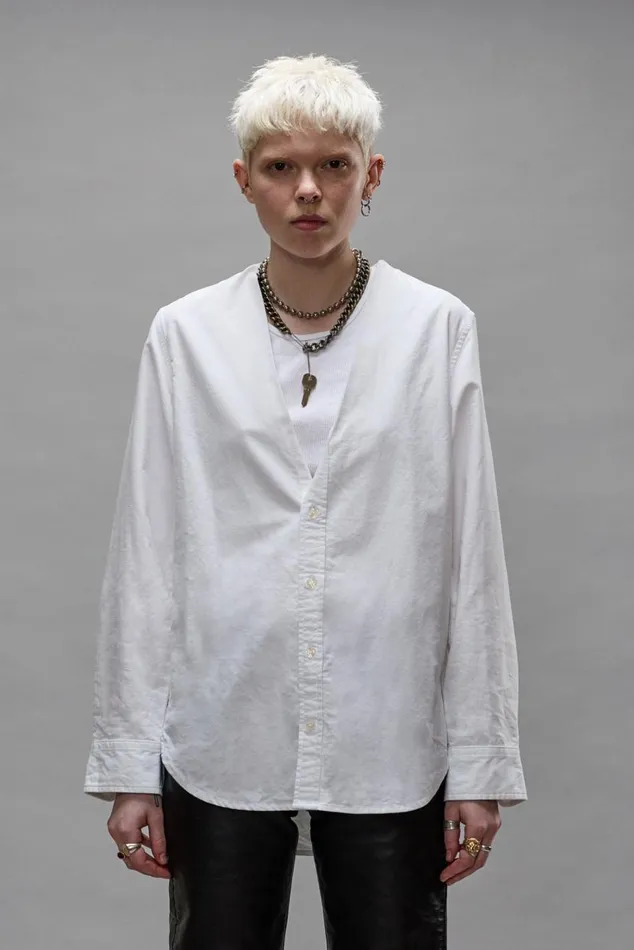 FOLDBACK SHIRT 8211 OXFORD WHITE Women R13 Tops