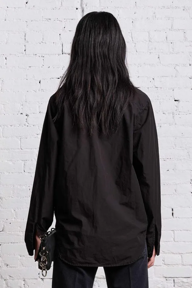 FOLDOUT SHIRT 8211 BLACK OVERDYE Women R13 Tops