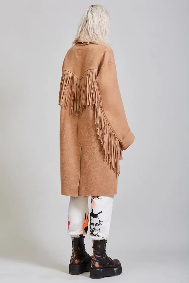 Fringe Raw Cut Coat 8211 Camel Women R13 Jackets and Coats Fringe Raw Cut Coat 8211 Camel Women R13 Jackets and Coats