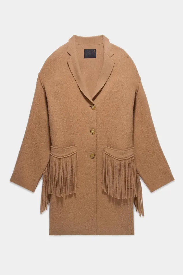 Fringe Raw Cut Coat 8211 Camel Women R13 Jackets and Coats Fringe Raw Cut Coat 8211 Camel Women R13 Jackets and Coats