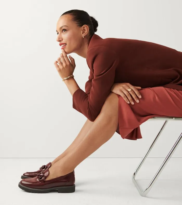 Geneva Chain Loafers Bloodstone Women Cole Haan Loafers and Drivers