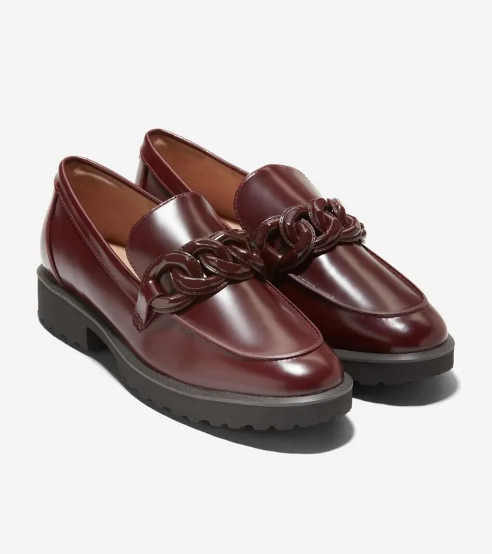 Geneva Chain Loafers Bloodstone Women Cole Haan Loafers and Drivers