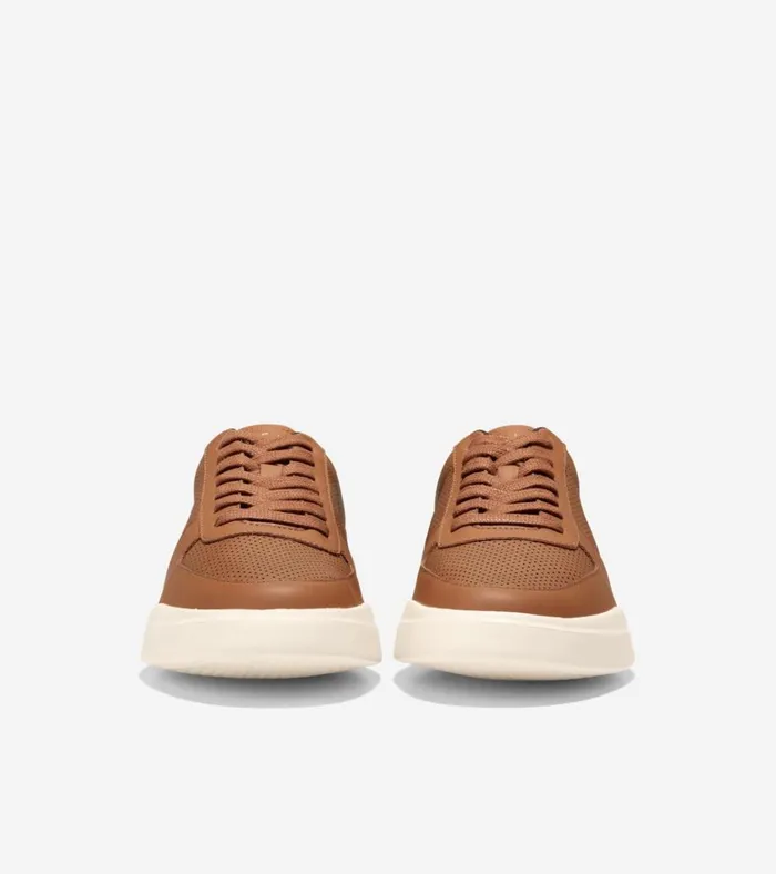 Grand Crosscourt Modern Tennis Sneakers British Tan Perforateddark Brown Men Cole Haan Sneakers