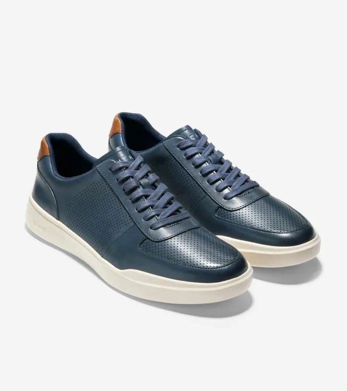 Grand Crosscourt Modern Tennis Sneakers Peacoat Perforatedbritish Tan Men Cole Haan Sneakers