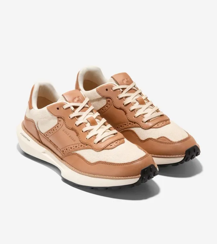 GrandPr Ashland TXT Sneakers Pecan Brownnatural Hemp Canvasivory Men Cole Haan Sneakers