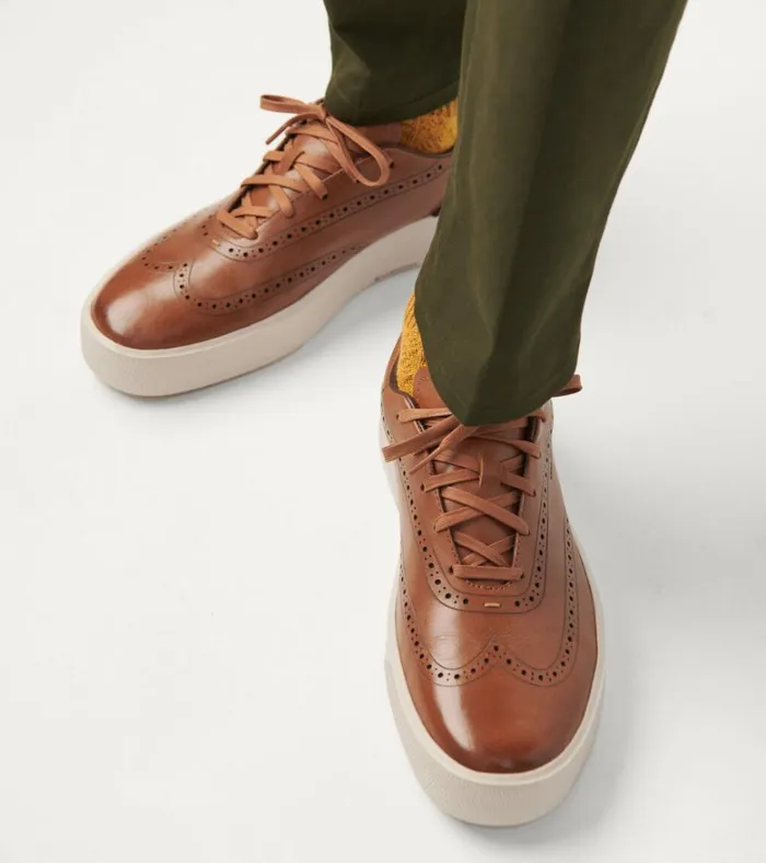 GrandPr Crew Wingtip Sneakers British Tanbirch Men Cole Haan Sneakers
