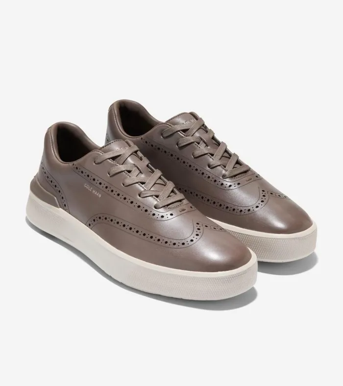 GrandPr Crew Wingtip Sneakers Truffle Brownsilver Lining Men Cole Haan Sneakers