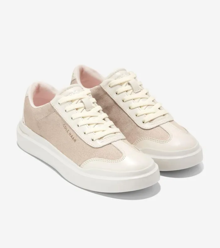 GrandPr Rally Canvas TToe Sneakers Sandollar Canvasivory Women Cole Haan Sneakers