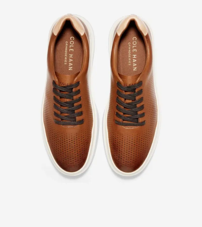 GrandPr Rally Laser Cut Sneakers British Tanivory Men Cole Haan Sneakers
