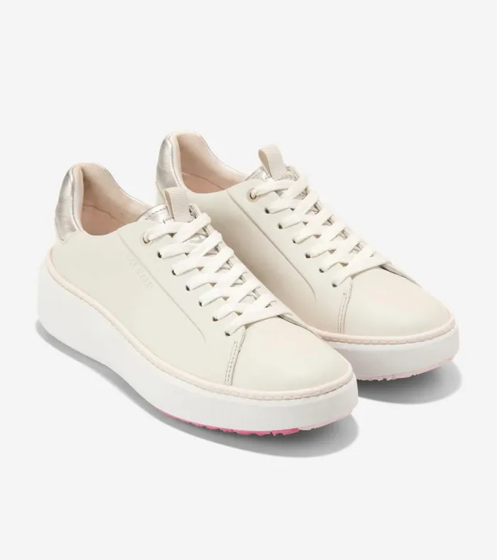 GrandPr Topspin Golf Shoes Silver Birchoptic White Women Cole Haan Golf Shoes