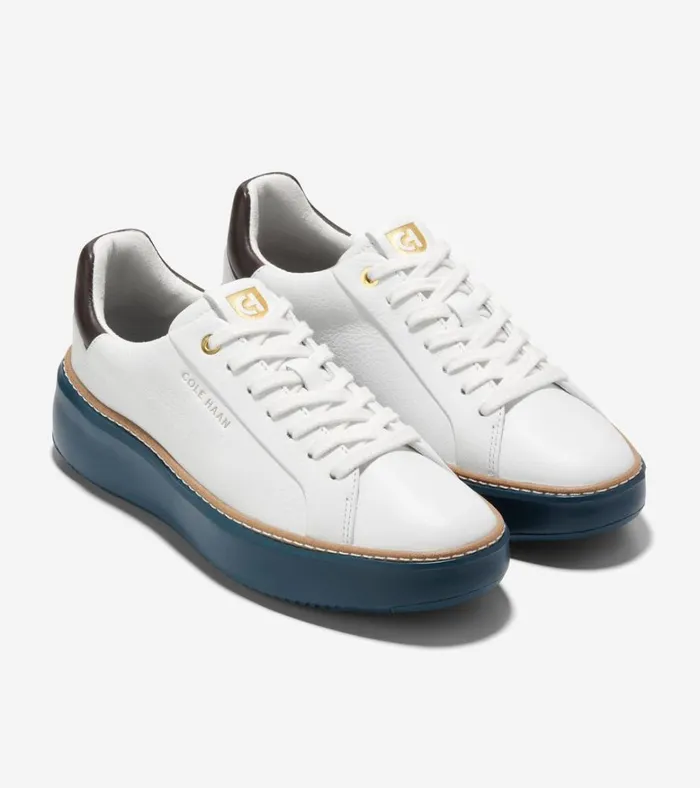 Grandpr Topspin Sneakers Optic Whitechocolate Brownblue Wing Teal Women Cole Haan Sneakers
