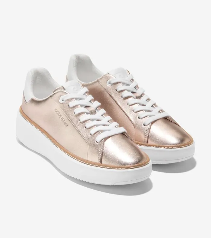 GrandPr Topspin Sneakers Rose Gold Metallic Women Cole Haan Sneakers