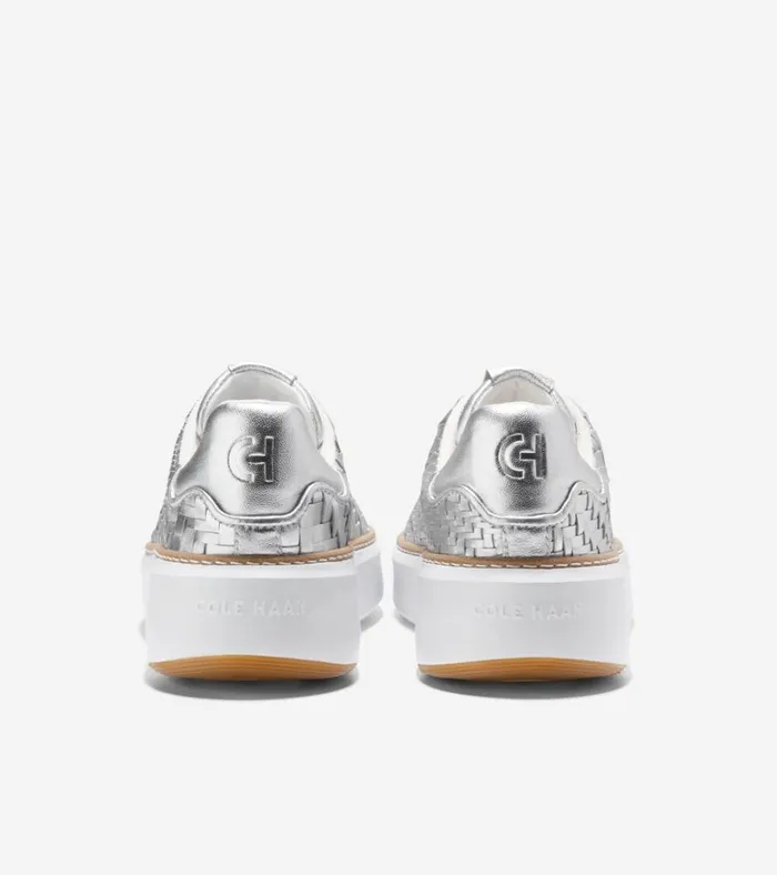 Grandpr Topspin Sneakers Silver Genevieve Weaveoptic White Women Cole Haan Sneakers