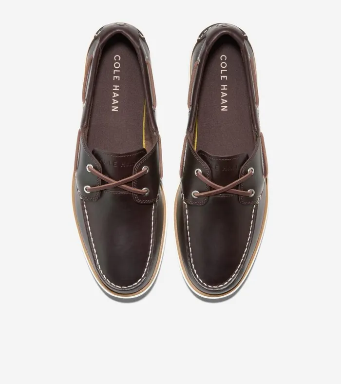 GrandPr Windward Boat Shoes Dark Chocolateivory Men Cole Haan Boat Shoes