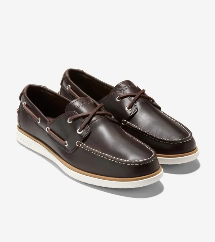 GrandPr Windward Boat Shoes Dark Chocolateivory Men Cole Haan Boat Shoes