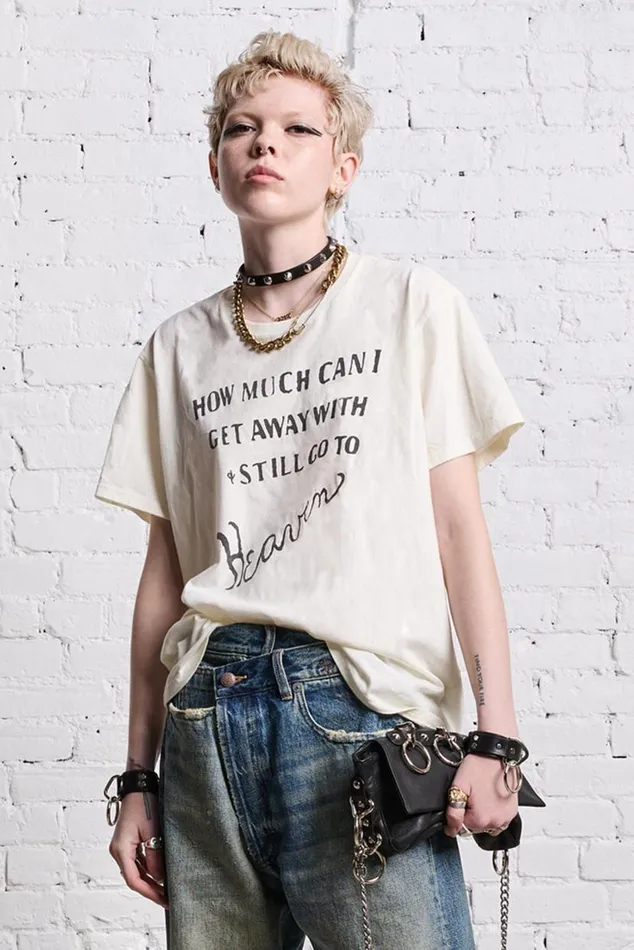 HEAVEN SEEKER BOY T 8211 ECRU Women R13 TShirts