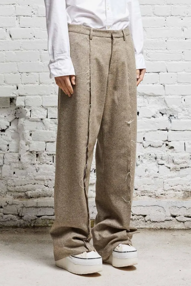 INVERTED TROUSER 8211 OATMEAL Women R13 Pants and Shorts