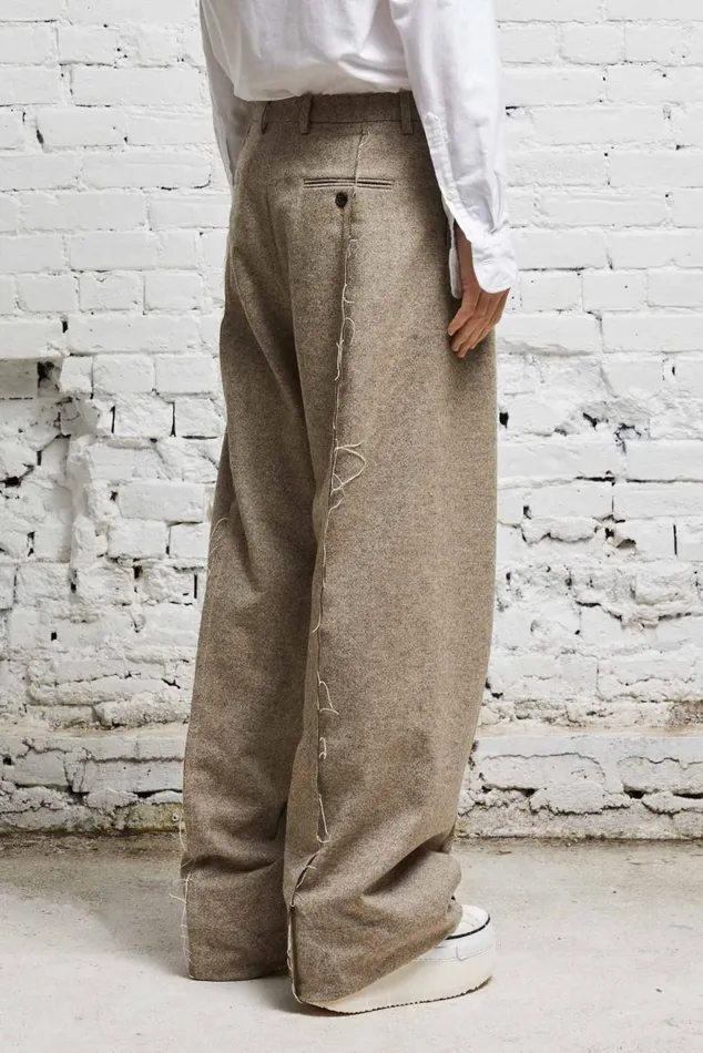 INVERTED TROUSER 8211 OATMEAL Women R13 Pants and Shorts