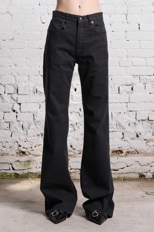 JANE JEAN 8211 BLACK BEDFORD CORD STRETCH Women R13 Denim