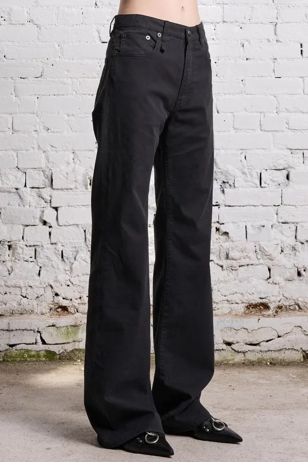 JANE JEAN 8211 BLACK BEDFORD CORD STRETCH Women R13 Denim